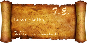 Turza Etelka névjegykártya